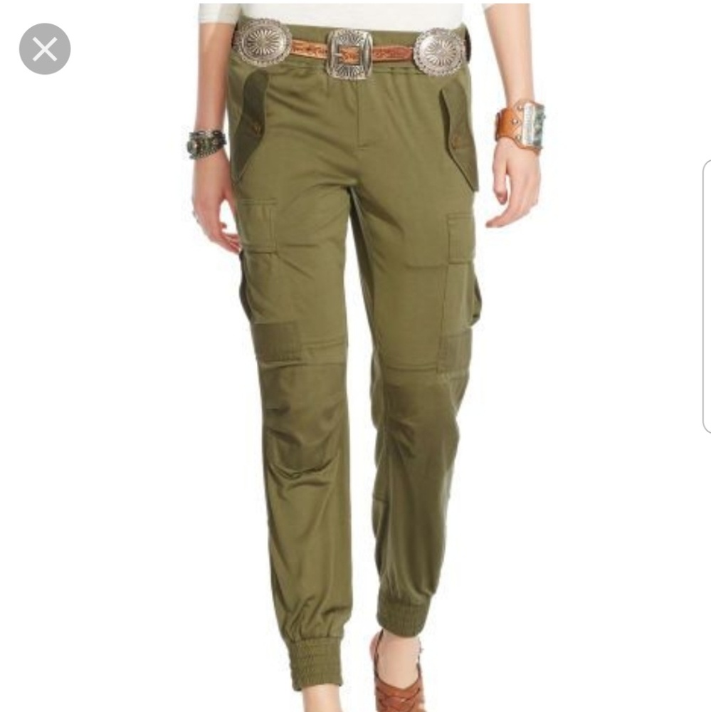 Ralph Lauren Silk Military Cargo Pant